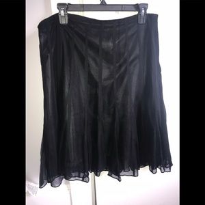 Flippy knee length skirt black size 12